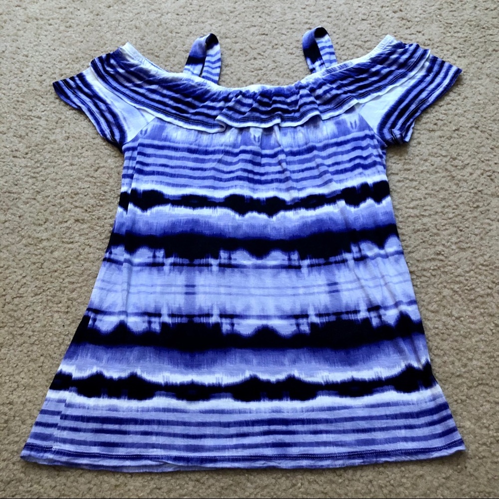 INC Ruffled Cold-Shoulder Top - Picture 4 of 8